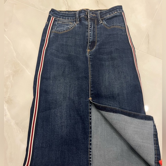 Denim Maxi Skirt - Picture 1 of 4